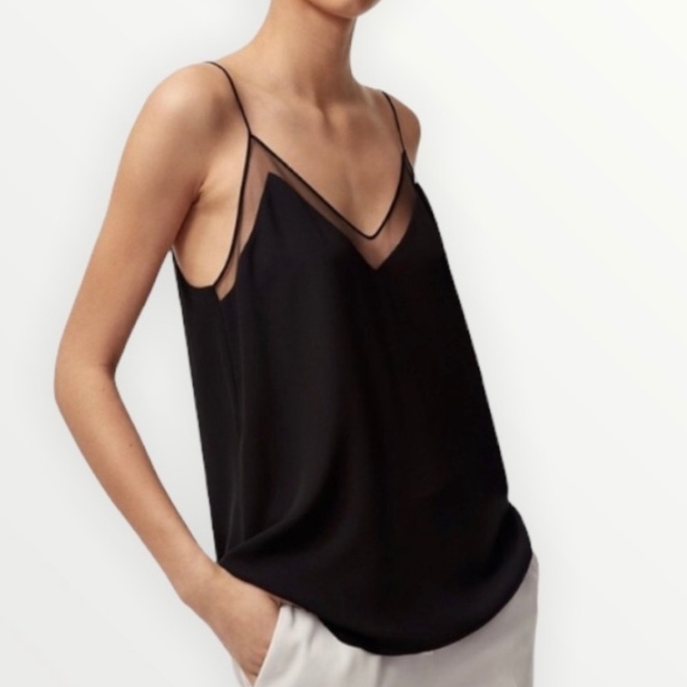 Aritzia Babaton Camisole with Mesh Detail